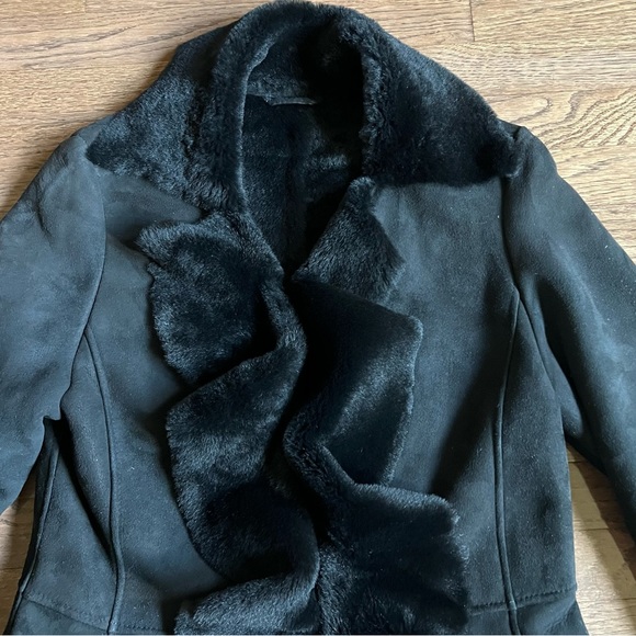 Genuine shearling midi coat - Picture 3 of 10
